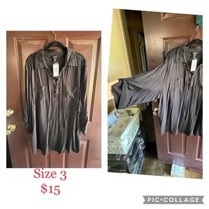 black shoulder lace 3/4 sleeve